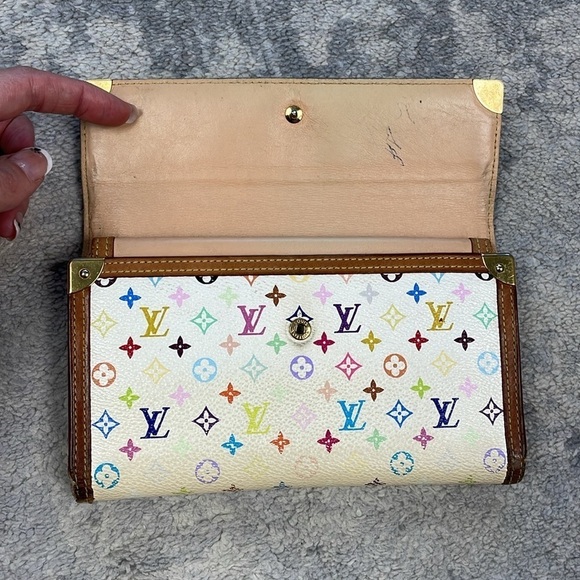 Louis Vuitton Takashi Murakami Multicolor Monogram Long Snap Continental Wallet - Picture 7 of 16